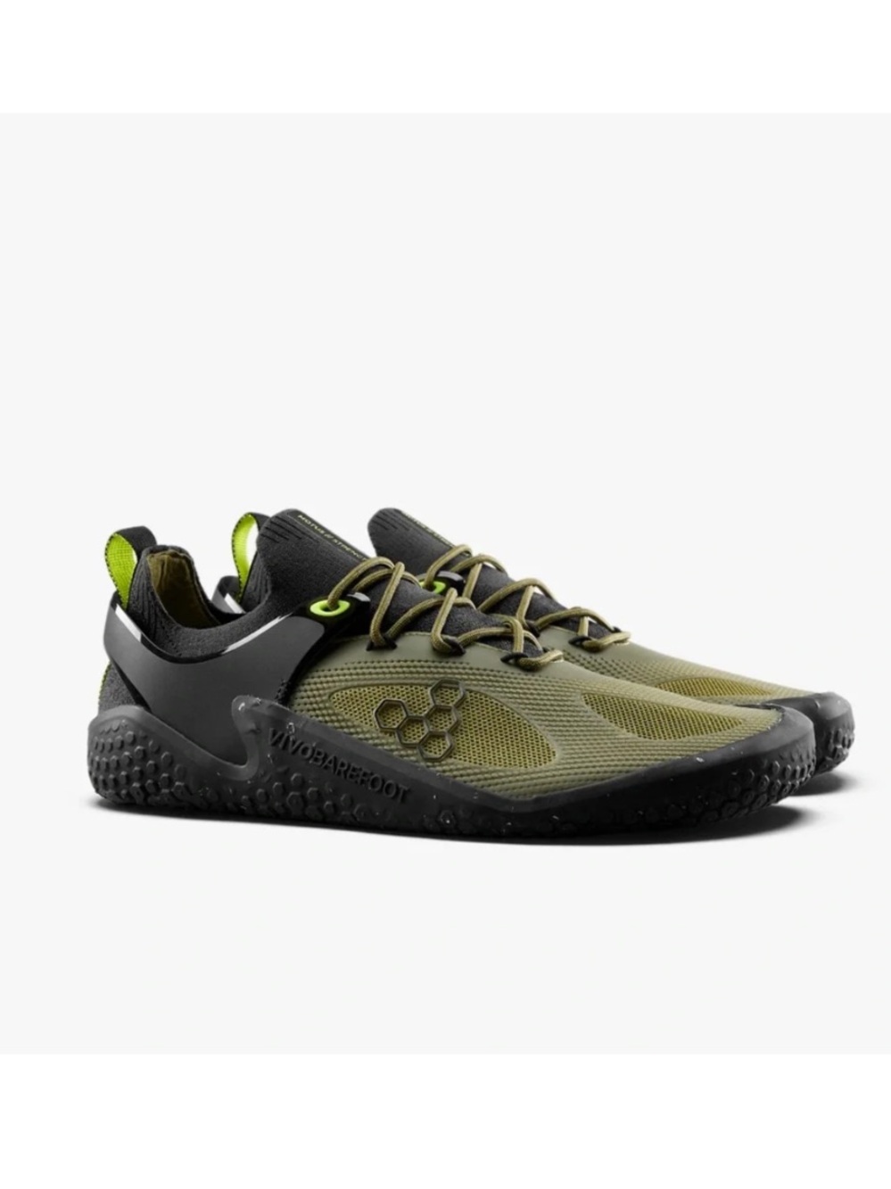 Vivobarefoot Motus Strength Shoes Forest Green Acid Lime size 10 (EU 41)